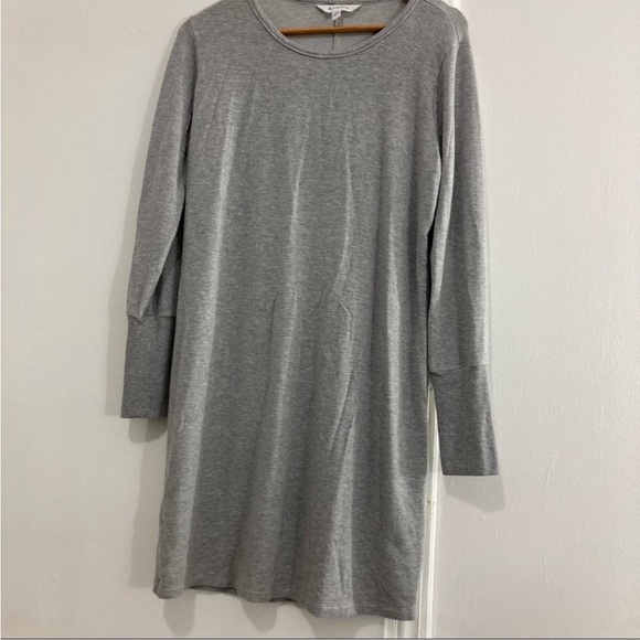 Athleta Gray Modal Crossover Sweatshirt Open Back Dress Size Large - Picture 3 of 5